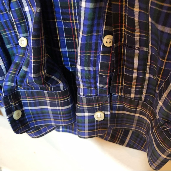 VTG Ralph Lauren Custom Fit Plaid Long Sleeve Button Up 100% Two-Ply Cotton XL - Picture 6 of 8